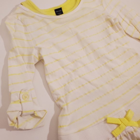 Baby Gap Adorable Yellow Striped Dress 3T - Picture 2 of 4